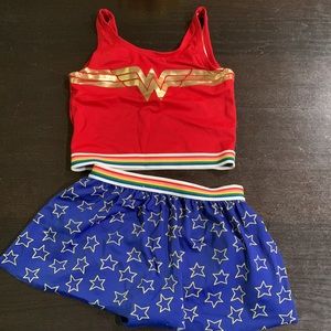 Hanna Andersson Wonder Woman Swimsuit size US8/ 130cm Tankini